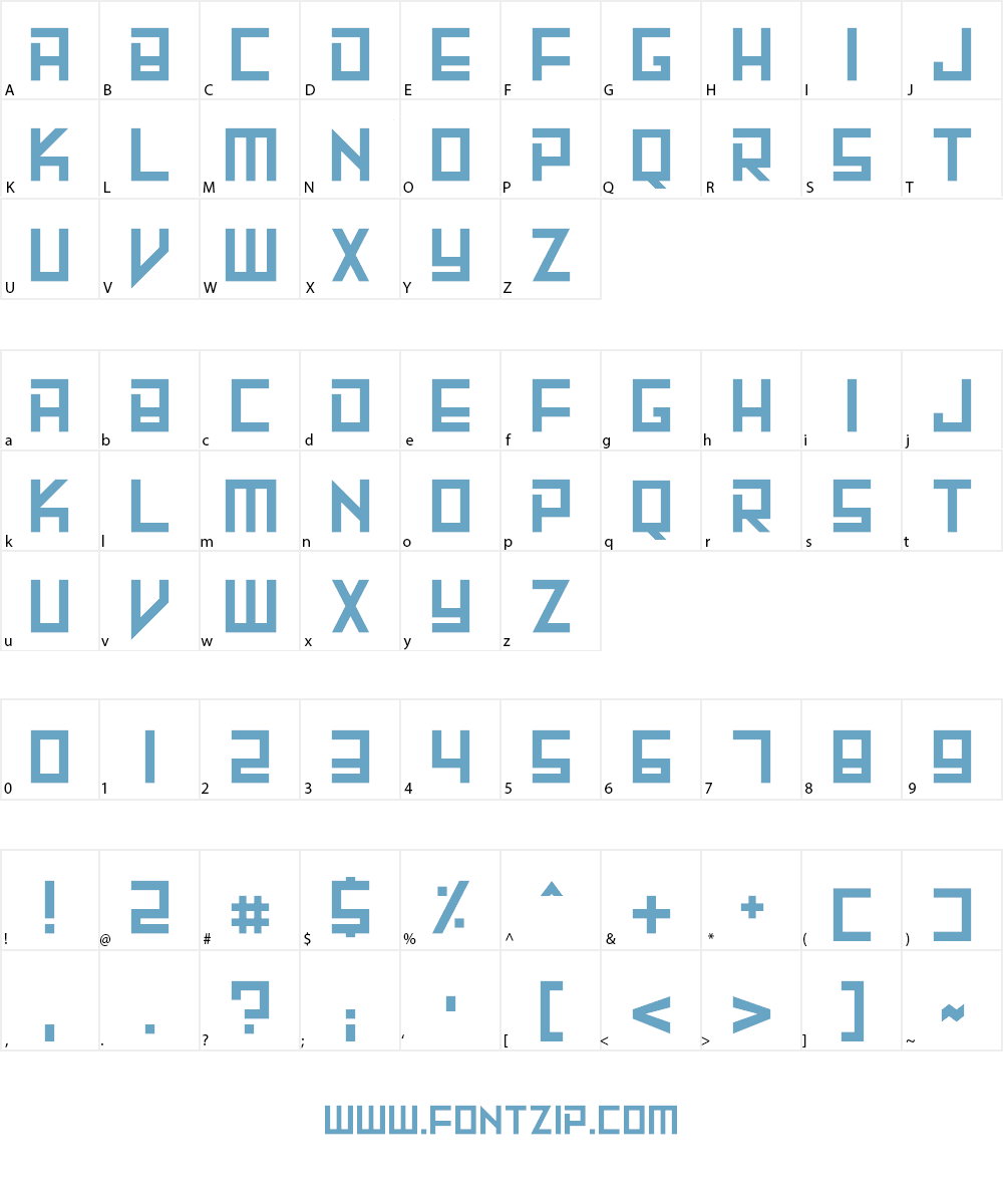 Machine Madness Font Character